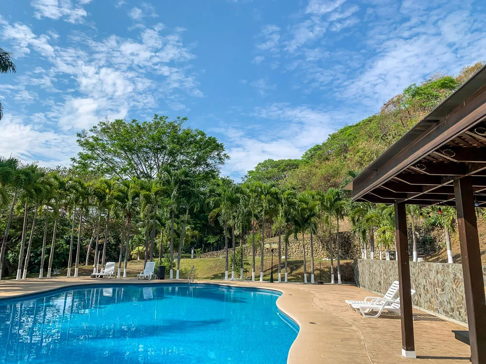 Piscina — atardecer